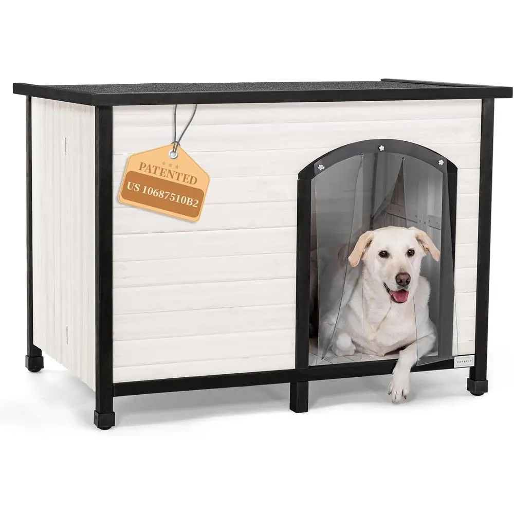 45.3" Large Dog House, olding Dog House Outdoor, Unold to Use, No Tools Required Assembly, Weatherproo Outside Dog House with Do
45.3" Large Dog House, olding Dog House Outdoor, Unold to Use, No Tools Required Assembly, Weatherproo Outside Dog House with Do
