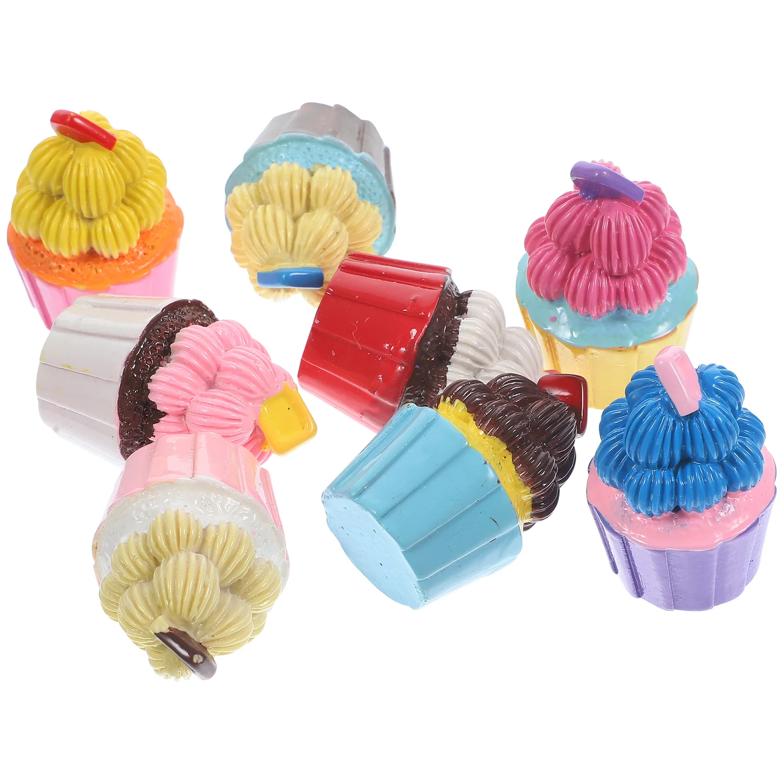 8pcs Mini Resin Cupcake Keychain Charm Diy Craft Ornament For Fridge Magnets Hair Clips Phone Case Pendant Jewelry Making
8pcs Mini Resin Cupcake Keychain Charm Diy Craft Ornament For Fridge Magnets Hair Clips Phone Case Pendant Jewelry Making