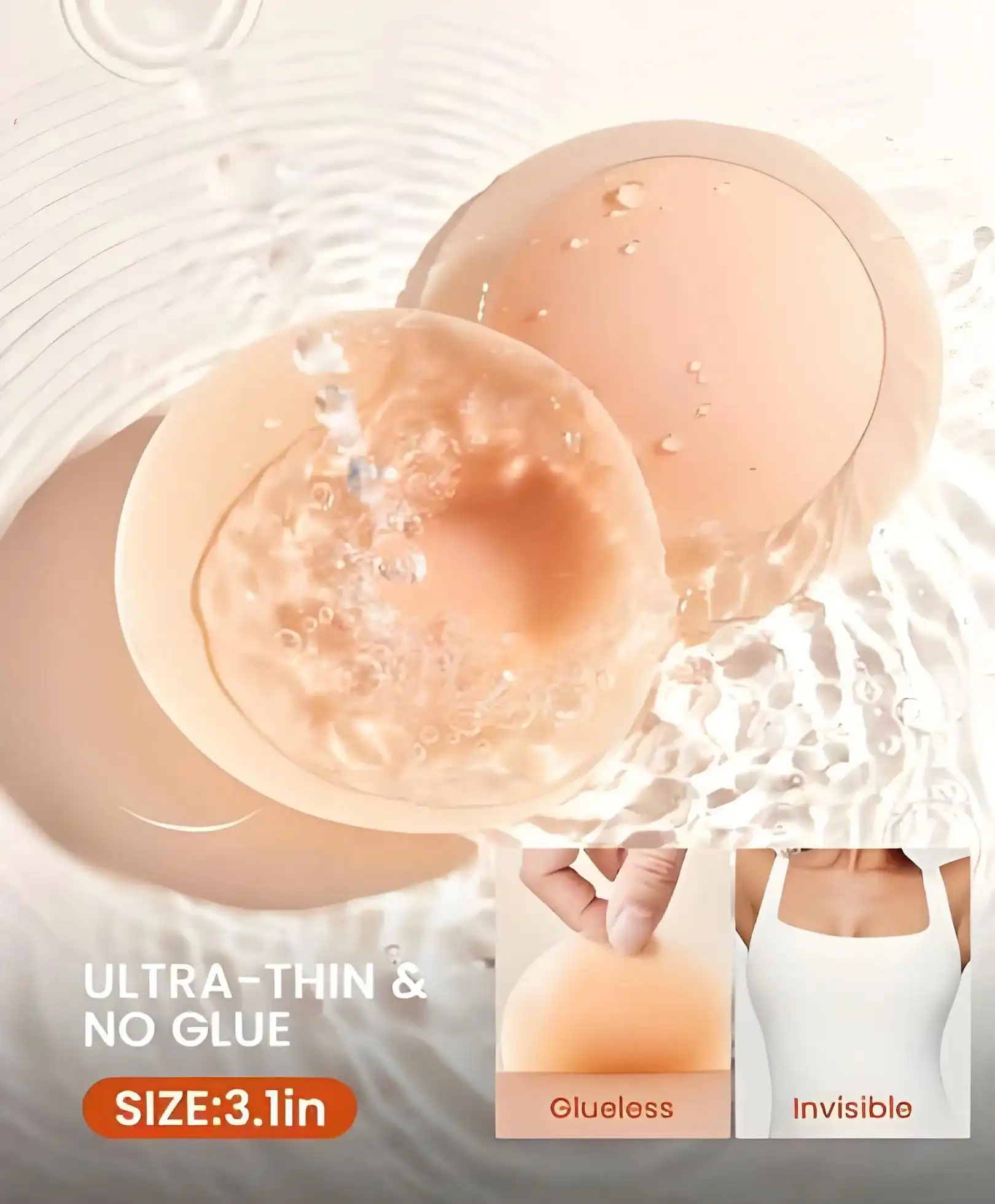 Многоразовые самоклеящиеся силиконовые накладки на соски без следов — без клея — форма «миндаль»
Многоразовые самоклеящиеся силиконовые накладки на соски без следов — без клея — форма «миндаль»