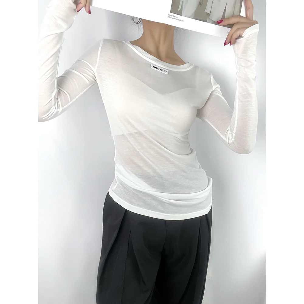Shpmishal Ladies Lightweight Casual Style Sun Protection Shirt T-Shirt White Inner Wear Outer Wear Chic Spring Autumn Top
Shpmishal Ladies Lightweight Casual Style Sun Protection Shirt T-Shirt White Inner Wear Outer Wear Chic Spring Autumn Top