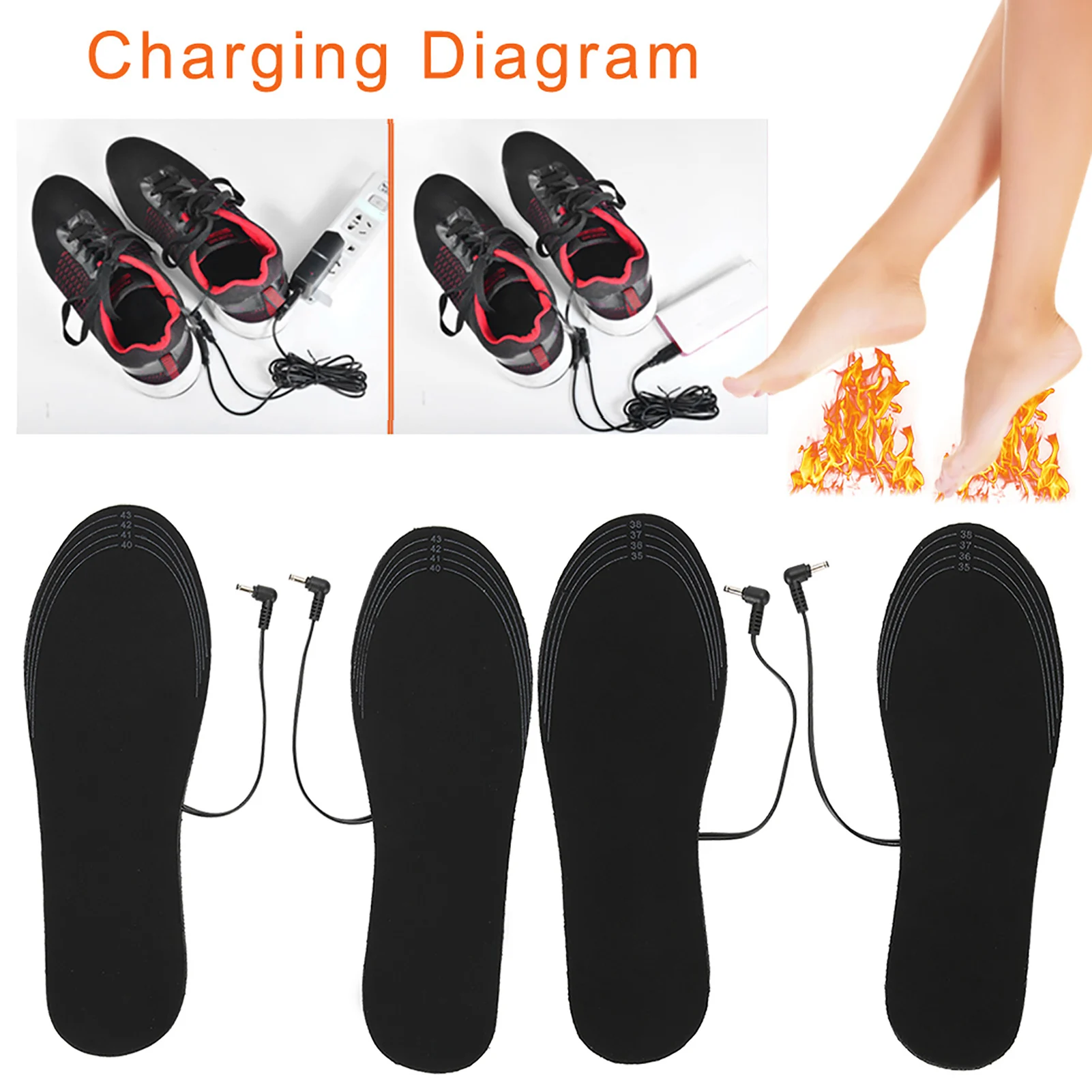 Feet Warmer Insoles Unisex Electric Heated Insoles Warm Shoe Inserts for Shoes Boot Keep Warm Shoe Pad Warm Insole
Feet Warmer Insoles Unisex Electric Heated Insoles Warm Shoe Inserts for Shoes Boot Keep Warm Shoe Pad Warm Insole