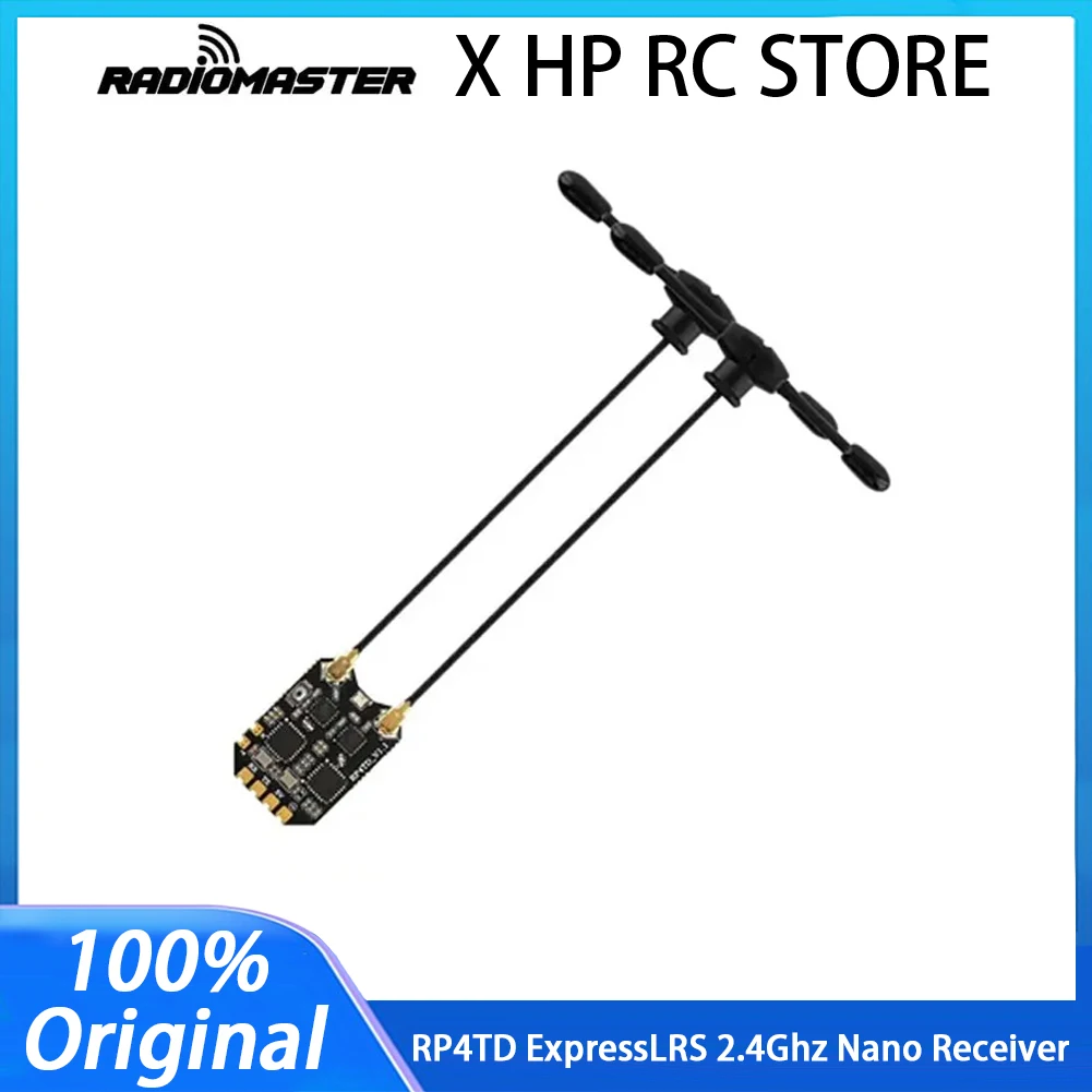 RadioMaster RP4TD ELRS 2.4GHz RX - WiFi & Dual TCXO, Stable for RC Plane/FPV Drone DIY