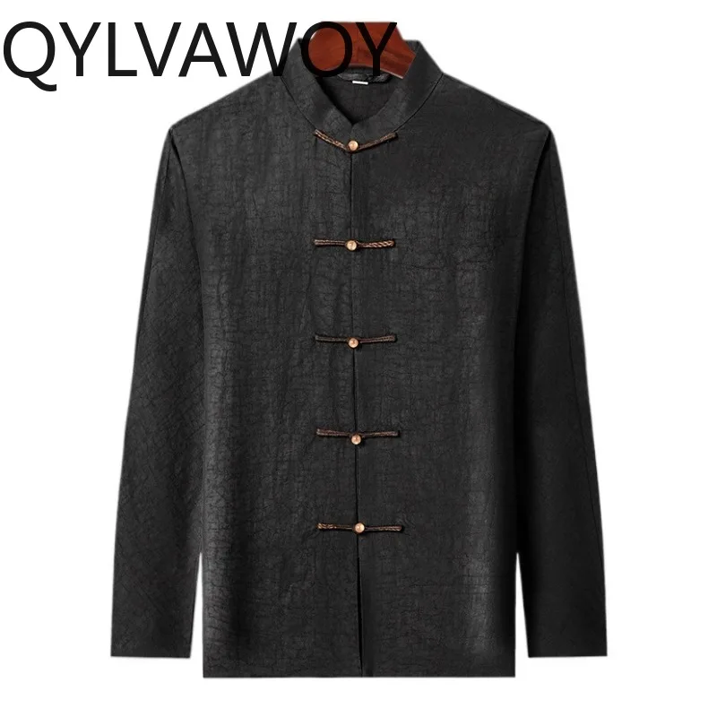QYLVAWOY Men's Shirts Luxury Man Clothing 100% Mulberry Silk Tops Long Sleeve Shirt Spring Autumn Shirts for Man Ropa Hombre
QYLVAWOY Men's Shirts Luxury Man Clothing 100% Mulberry Silk Tops Long Sleeve Shirt Spring Autumn Shirts for Man Ropa Hombre