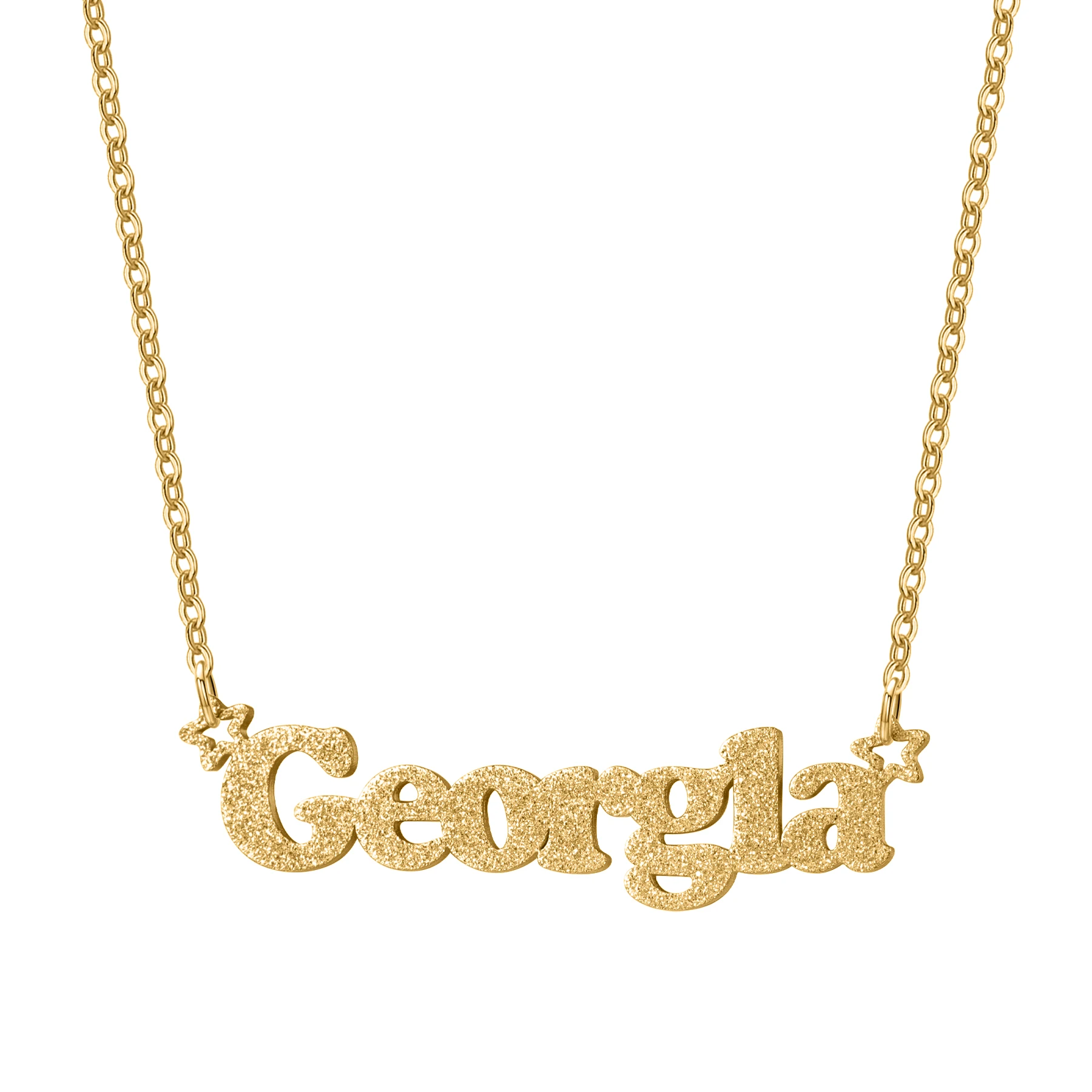 Изящное золотое ожерелье с именем на заказ, с блестящим шрифтом и звездными акцентами, персонализированное украшение на каждый день, нежное ожерелье на Рождество
Изящное золотое ожерелье с именем на заказ, с блестящим шрифтом и звездными акцентами, персонализированное украшение на каждый день, нежное ожерелье на Рождество