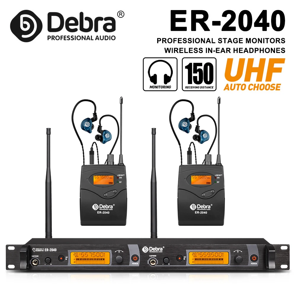 ER-2040 Professional Wireless In-Ear Monitoring System, UHF with Multiple Receivers for Small Concerts and Stage Performances
ER-2040 Professional Wireless In-Ear Monitoring System, UHF with Multiple Receivers for Small Concerts and Stage Performances
