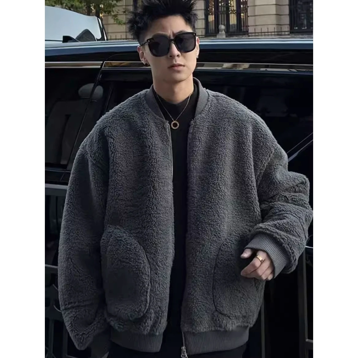 Men's Loose Fit Lamb Fur Particle Velvet Thiened Jaet Autumn Winter plus Size Casual Wear Regular Length Polyester Fiber
Men's Loose Fit Lamb Fur Particle Velvet Thiened Jaet Autumn Winter plus Size Casual Wear Regular Length Polyester Fiber