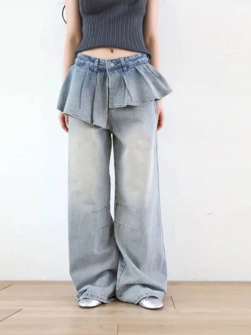 Casual Women Denim Pant High-waisted Ruffled Denims Hem Extender Straight Jeans autumn 2026 Summer trousers 16OA0TH
Casual Women Denim Pant High-waisted Ruffled Denims Hem Extender Straight Jeans autumn 2026 Summer trousers 16OA0TH