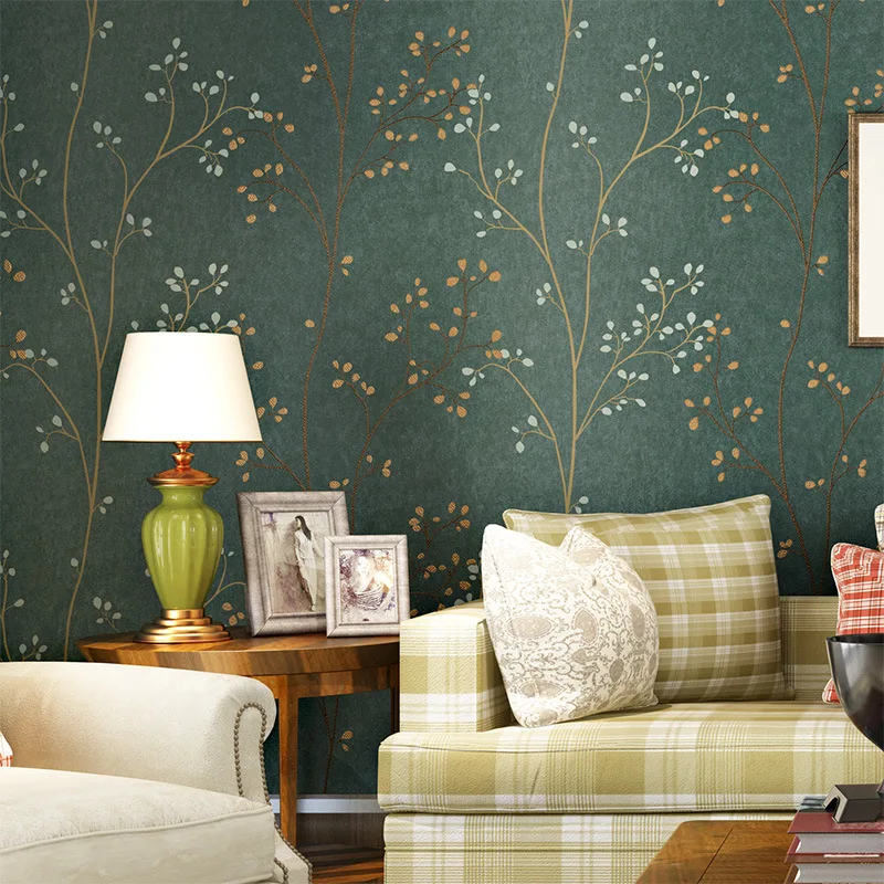 American Country Retro Dark Green Non-Woven Wallpaper Living Room Bedroom Warm TV Background Wall 3D Pastoral Wallpaper
American Country Retro Dark Green Non-Woven Wallpaper Living Room Bedroom Warm TV Background Wall 3D Pastoral Wallpaper