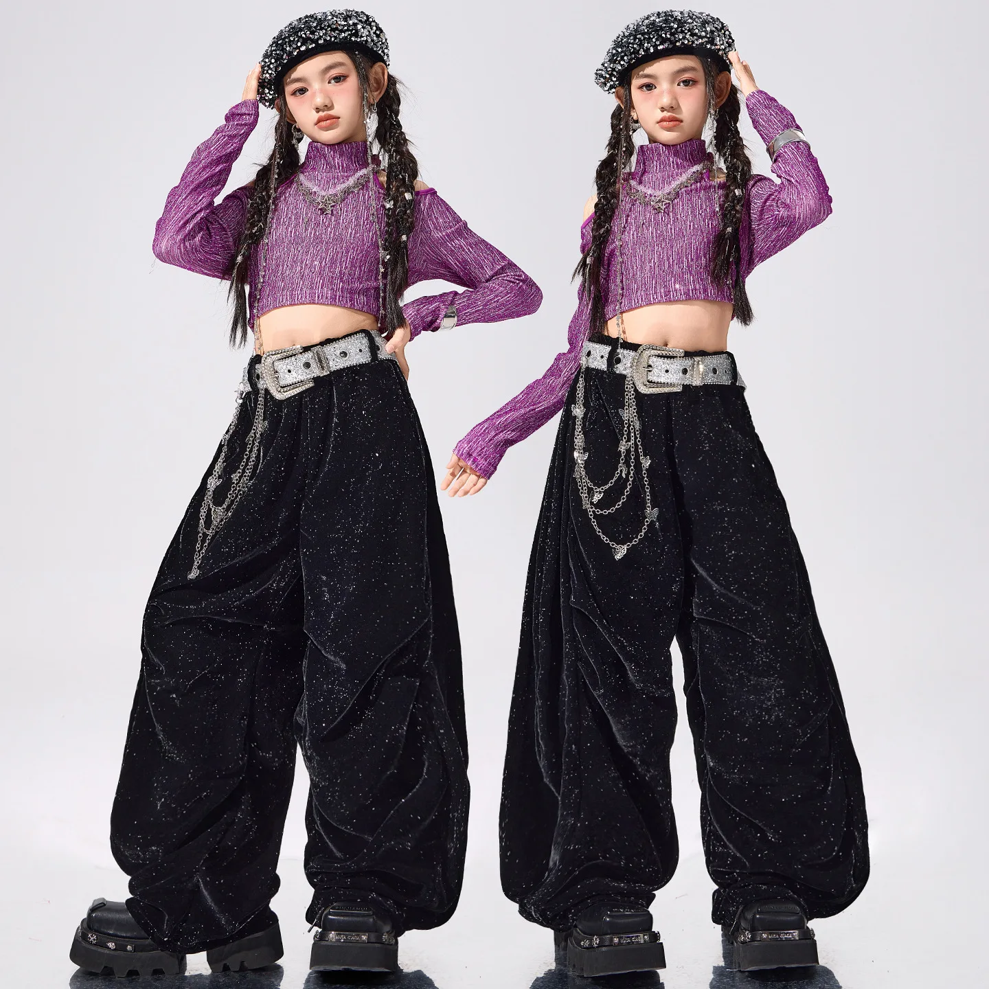 Girls' Jazz Dance Costumes, Trendy and Fashionable Children's Jazz Street Dance Performance Costumes, Girl Group Runway Shows
Girls' Jazz Dance Costumes, Trendy and Fashionable Children's Jazz Street Dance Performance Costumes, Girl Group Runway Shows