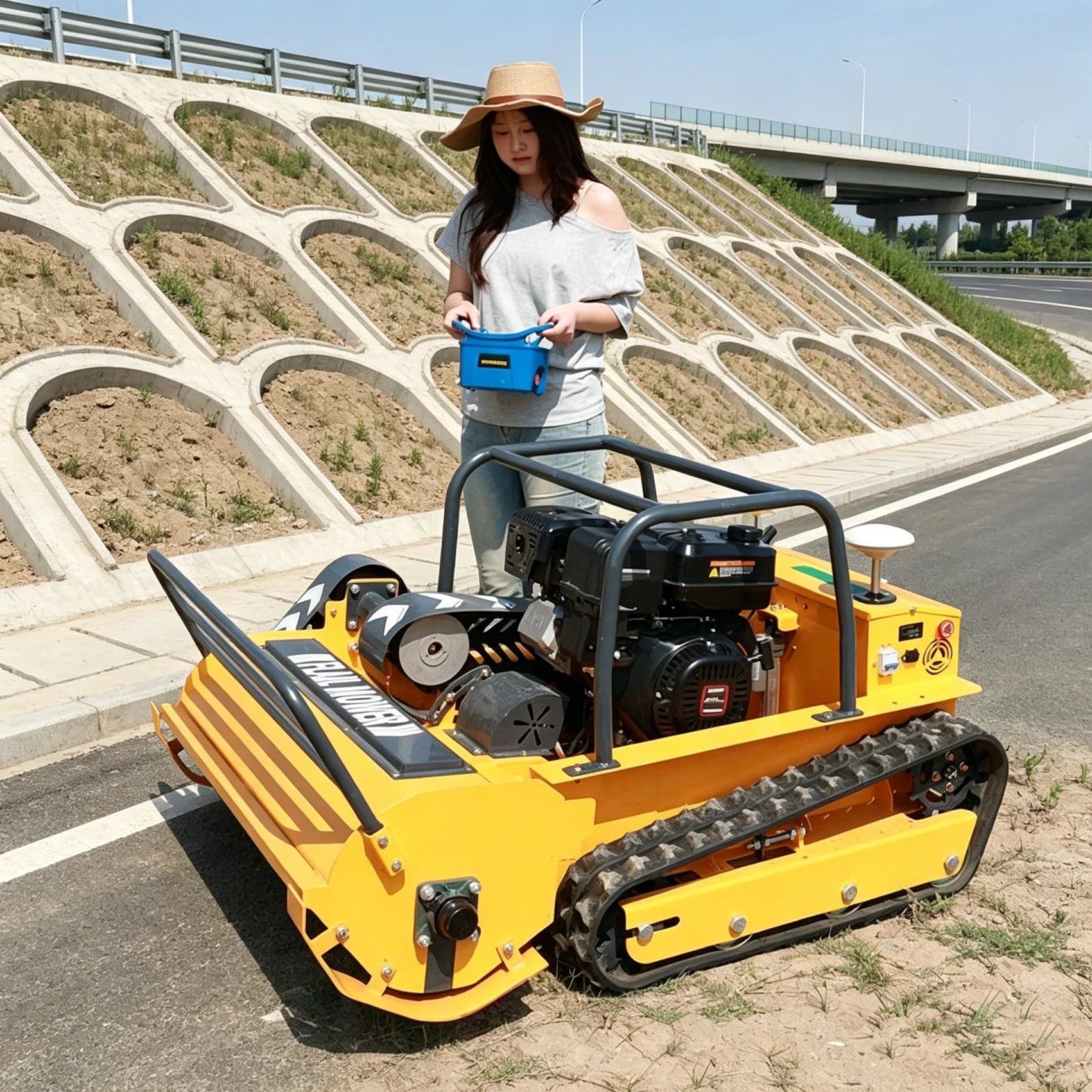 Customized Self-propelled Crawler Lawn Mower RC Robot Lawn Mower,CE Certified For Landscape Engineering
Customized Self-propelled Crawler Lawn Mower RC Robot Lawn Mower,CE Certified For Landscape Engineering