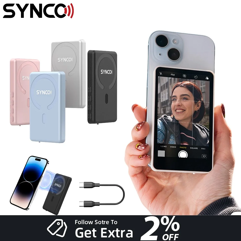 SYNCO XView M4 Magnetic Wireless Phone Monitor for iPhone & Android 4K/1080p Rear Camera Vlog Screen with 164FT Range
SYNCO XView M4 Magnetic Wireless Phone Monitor for iPhone & Android 4K/1080p Rear Camera Vlog Screen with 164FT Range