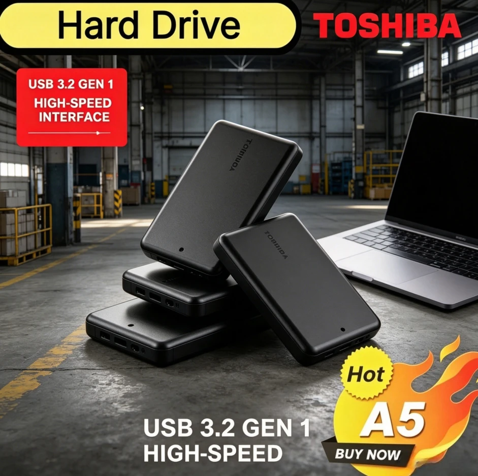 Toshiba A5 Series Portable External Hard Drive Black High Speed Storage Disk Compatible With Mac Windows Laptop Desktop PC
Toshiba A5 Series Portable External Hard Drive Black High Speed Storage Disk Compatible With Mac Windows Laptop Desktop PC