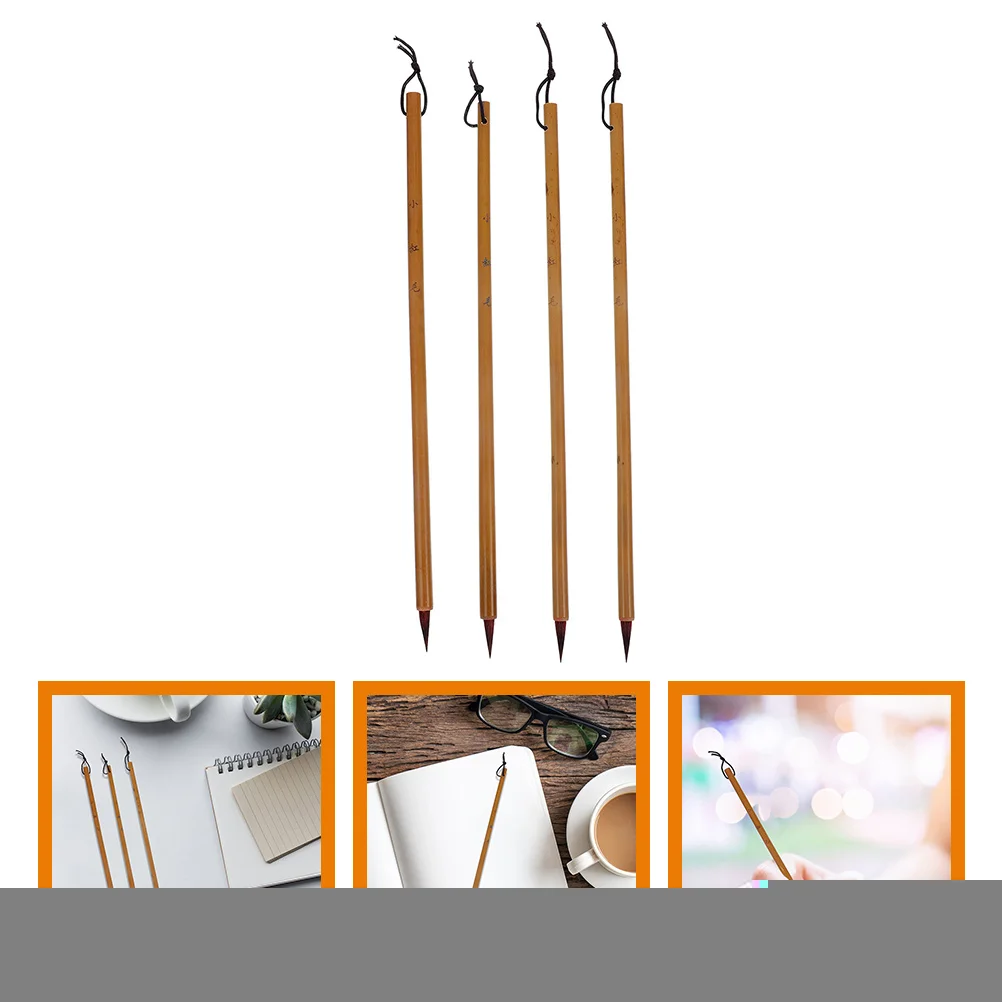 4 Pcs Calligraphy Brushes Bamboo Small Size Portable Pens for Chinese Watercolor Painting Student Practice
4 Pcs Calligraphy Brushes Bamboo Small Size Portable Pens for Chinese Watercolor Painting Student Practice