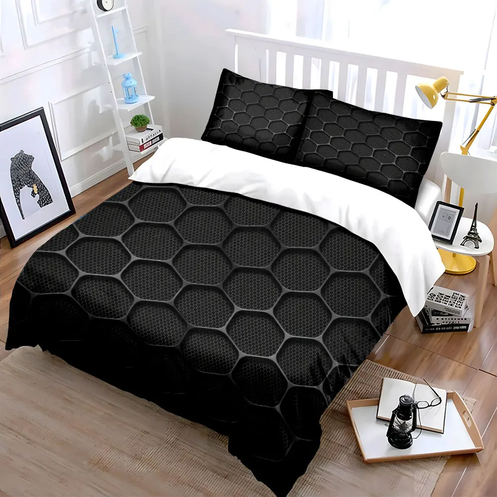 "Modern Hexagonal Design Three-Piece Set" kid's and adults' bedroom decor, Exquisite three-piece bedding set gift
"Modern Hexagonal Design Three-Piece Set" kid's and adults' bedroom decor, Exquisite three-piece bedding set gift