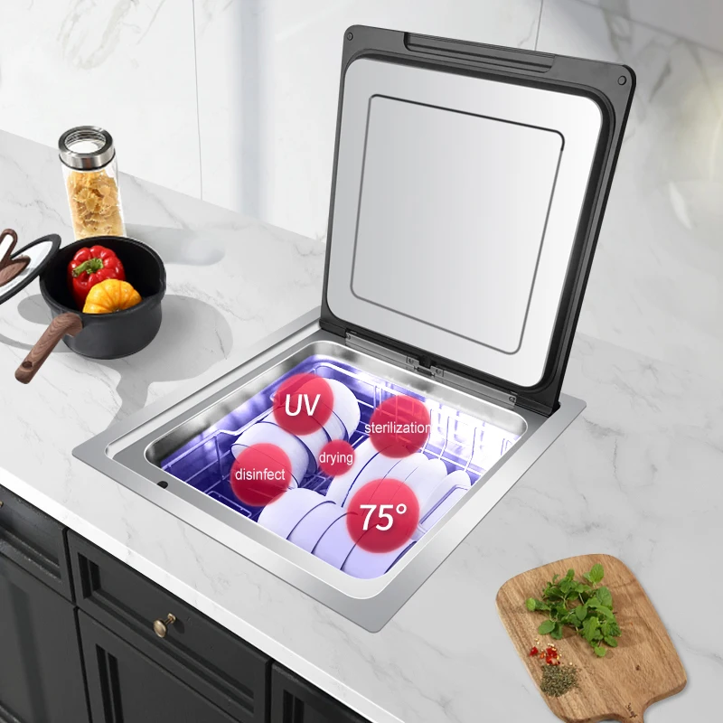 Drying and Sterilizing Sink Type Automatic Mini Dishwashers Countertop Built-in Dishwasher with 6 Sets Capacity for Kitchen
Drying and Sterilizing Sink Type Automatic Mini Dishwashers Countertop Built-in Dishwasher with 6 Sets Capacity for Kitchen