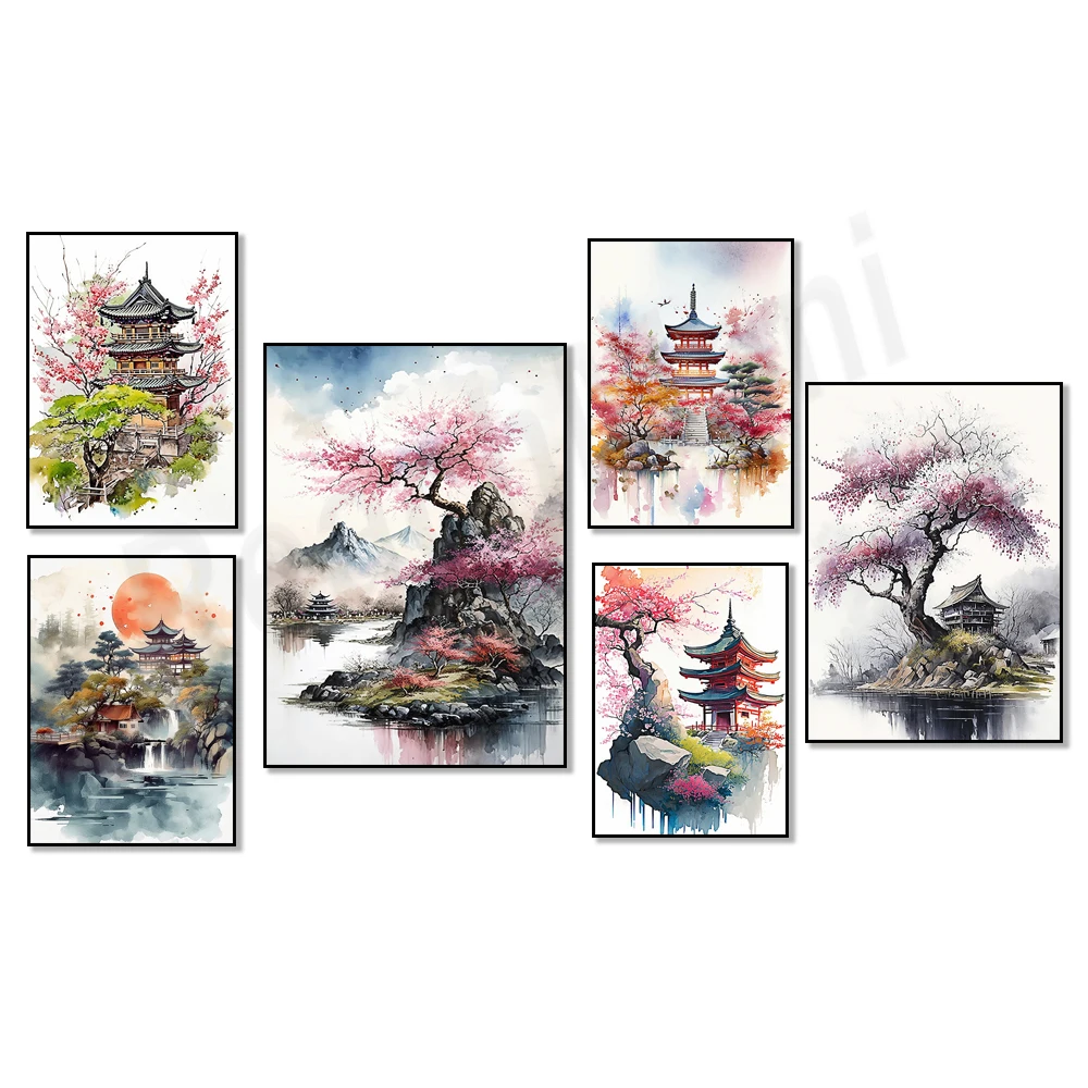 Retro Japanese Watercolor Landscape Posters Canvas Painting Aesthetic Wall Art Picture Living Room Bedroom Decoration
Retro Japanese Watercolor Landscape Posters Canvas Painting Aesthetic Wall Art Picture Living Room Bedroom Decoration