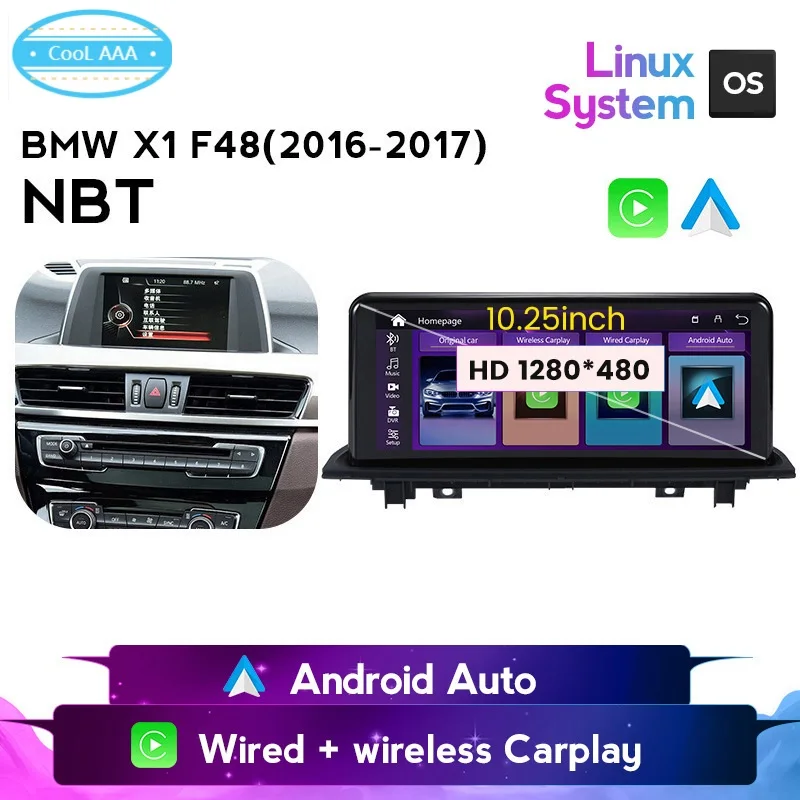 Suitable for BMW X1 F48 X2 F49 with Bluetooth Carplay navigation screen saver to retain the original car function
Suitable for BMW X1 F48 X2 F49 with Bluetooth Carplay navigation screen saver to retain the original car function
