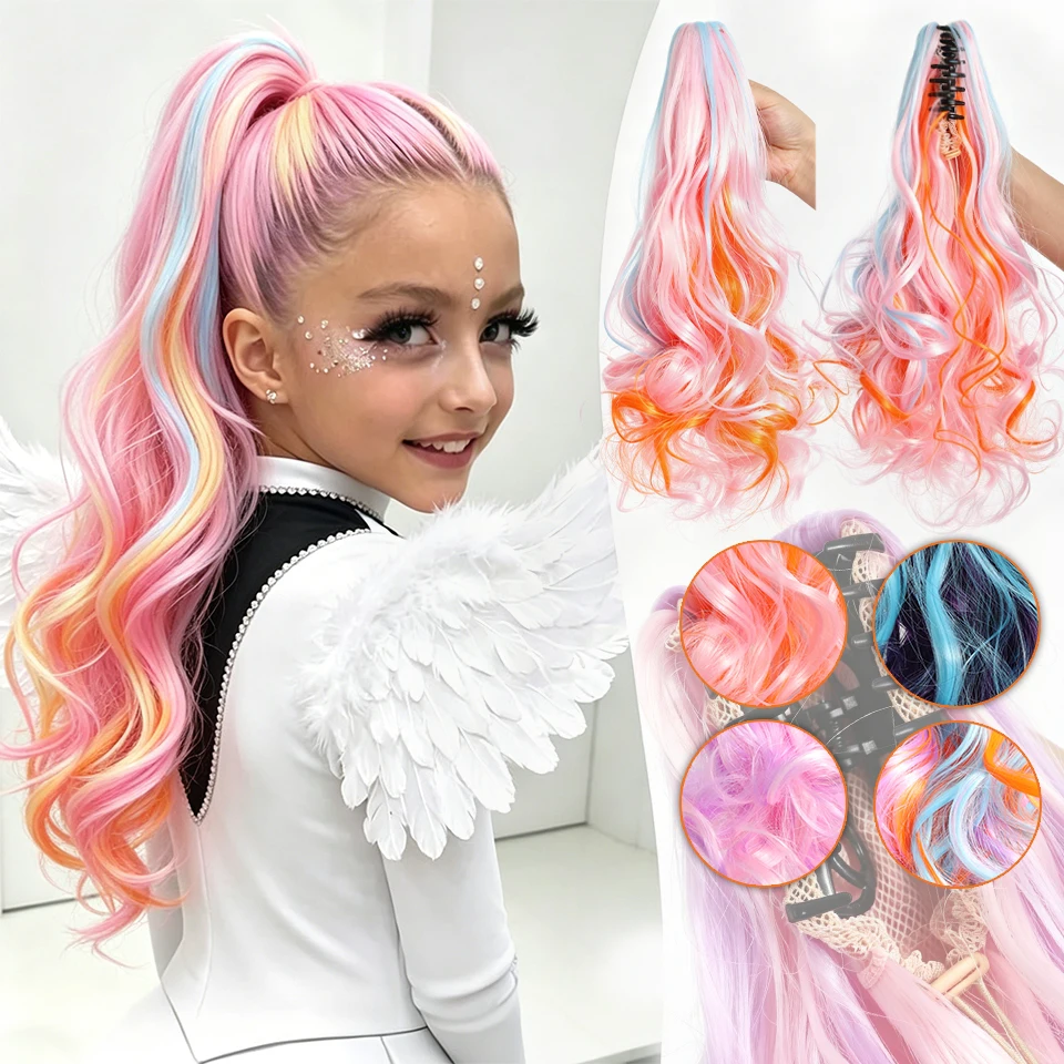 16 inch clip on gradient large wave ponytail colorful fluffy hair accessory suitable for women's daily parties and holiday wear
16 inch clip on gradient large wave ponytail colorful fluffy hair accessory suitable for women's daily parties and holiday wear