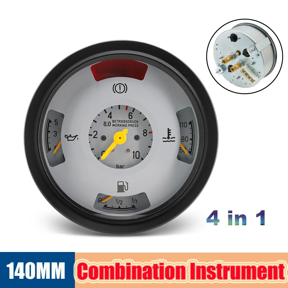 4 In 1 Combination Water Temperature + Oil Pressure + Fuel Level +BOOST Gauge for Mercedes-benz 140MM Car assembly Heavy Trucks
4 In 1 Combination Water Temperature + Oil Pressure + Fuel Level +BOOST Gauge for Mercedes-benz 140MM Car assembly Heavy Trucks