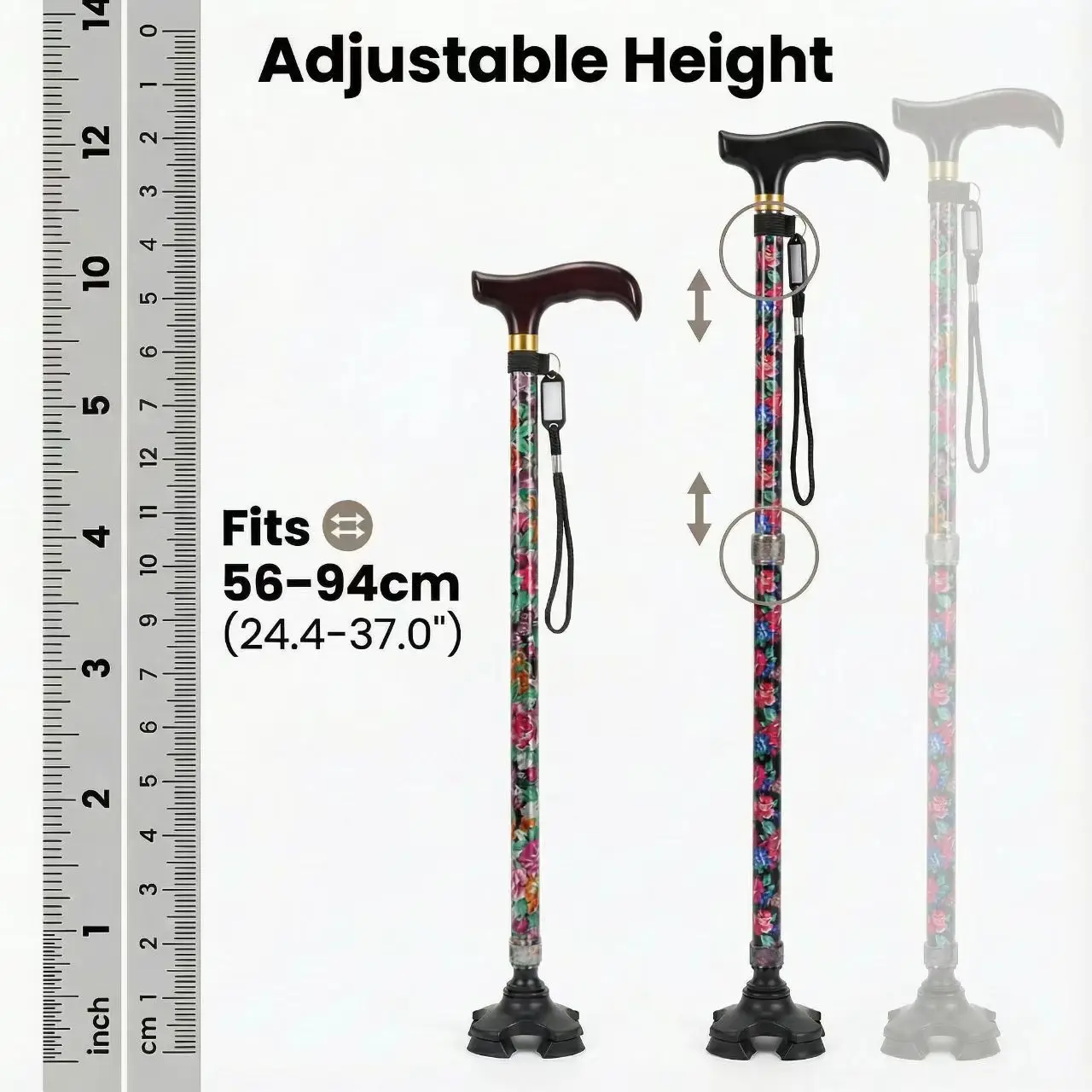 Aluminum Alloy Personalized Decorative Design Adjustable Height Telescopic 360-degree Small Four-legged Elderly Walking Stick
Aluminum Alloy Personalized Decorative Design Adjustable Height Telescopic 360-degree Small Four-legged Elderly Walking Stick