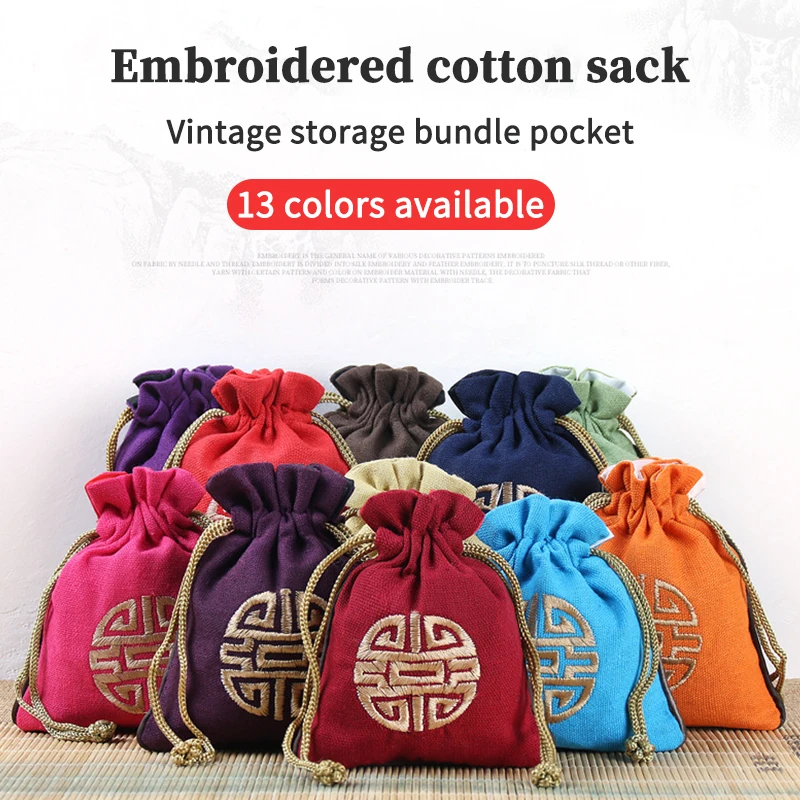 Double Drawstring Bundle Pocket Barbed Linen Bag Embroidered Fuzi Bag Gift Packaging Bag Jewelry Storage Bag Sachet Empty Bag
Double Drawstring Bundle Pocket Barbed Linen Bag Embroidered Fuzi Bag Gift Packaging Bag Jewelry Storage Bag Sachet Empty Bag