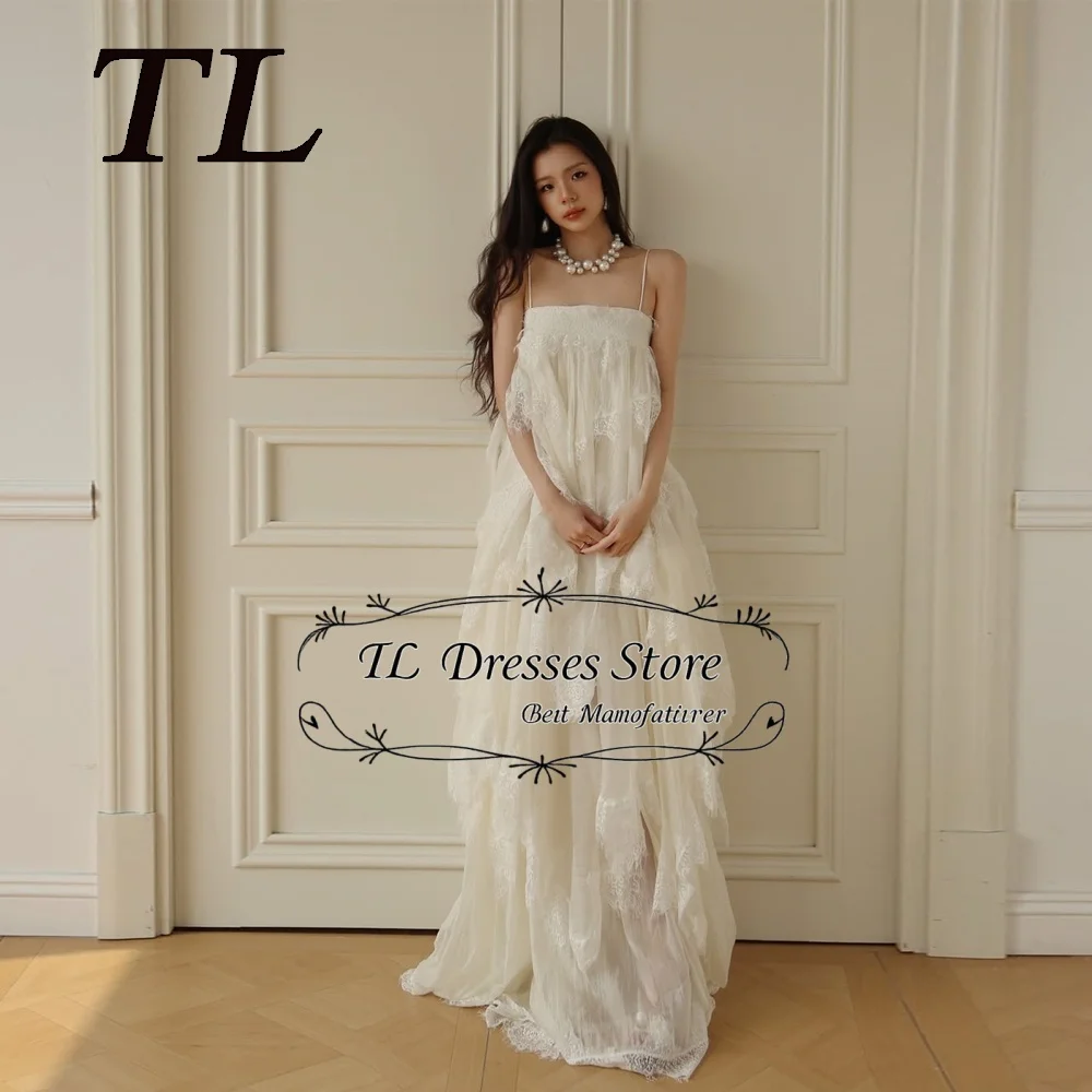 TL 2026 Spaghetti Straps Lace Soft Tulle Layered Korea Wedding Dresses Photo shoot Fairy Bridal Gowns Party Evening Customized
TL 2026 Spaghetti Straps Lace Soft Tulle Layered Korea Wedding Dresses Photo shoot Fairy Bridal Gowns Party Evening Customized