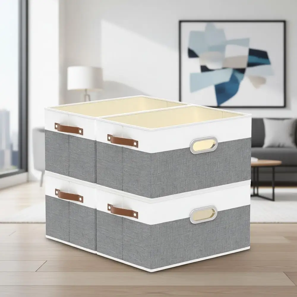 Складные корзины для хранения, тканевые органайзеры для шкафа, контейнеры с 3 ручками, кубические органайзеры, белый/серый, 15x9.8x8.3, 4 шт.
Складные корзины для хранения, тканевые органайзеры для шкафа, контейнеры с 3 ручками, кубические органайзеры, белый/серый, 15x9.8x8.3, 4 шт.