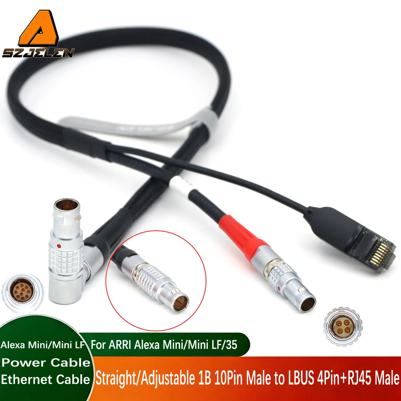 1B 10 pin to RJ45 Control+LBUS 4Pin (24V) ARRI ALEXA Camera Ethernet Camera Cable for ARRI Network Interface Adapter NIA-1
1B 10 pin to RJ45 Control+LBUS 4Pin (24V) ARRI ALEXA Camera Ethernet Camera Cable for ARRI Network Interface Adapter NIA-1