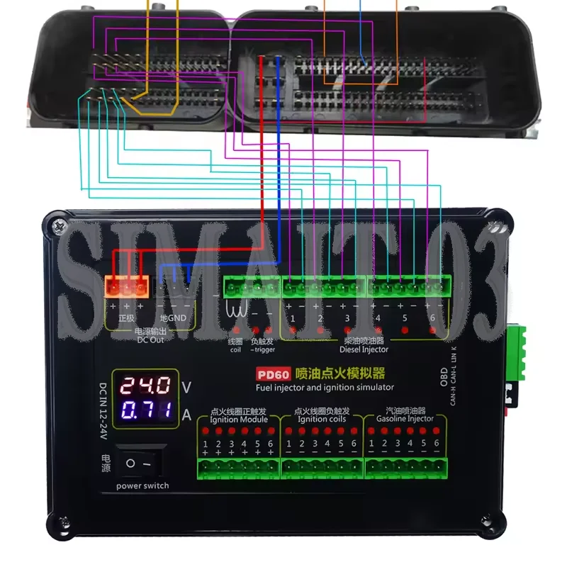 PD60 Automotive ECU Diagnostic Tool, Fuel Injector Ignition Simulator Tester for Engine Repair
PD60 Automotive ECU Diagnostic Tool, Fuel Injector Ignition Simulator Tester for Engine Repair
