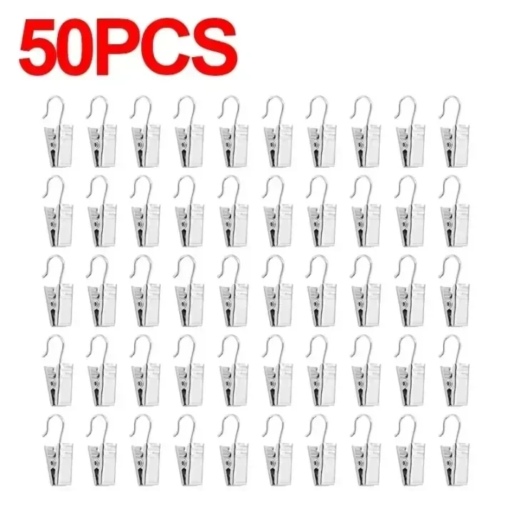 50Pcs Mini Curtain Hook Clips Metal Curtain Clips With Hooks Multifunctional Iron Clips Home Curtain Accessories Photo Clips
50Pcs Mini Curtain Hook Clips Metal Curtain Clips With Hooks Multifunctional Iron Clips Home Curtain Accessories Photo Clips