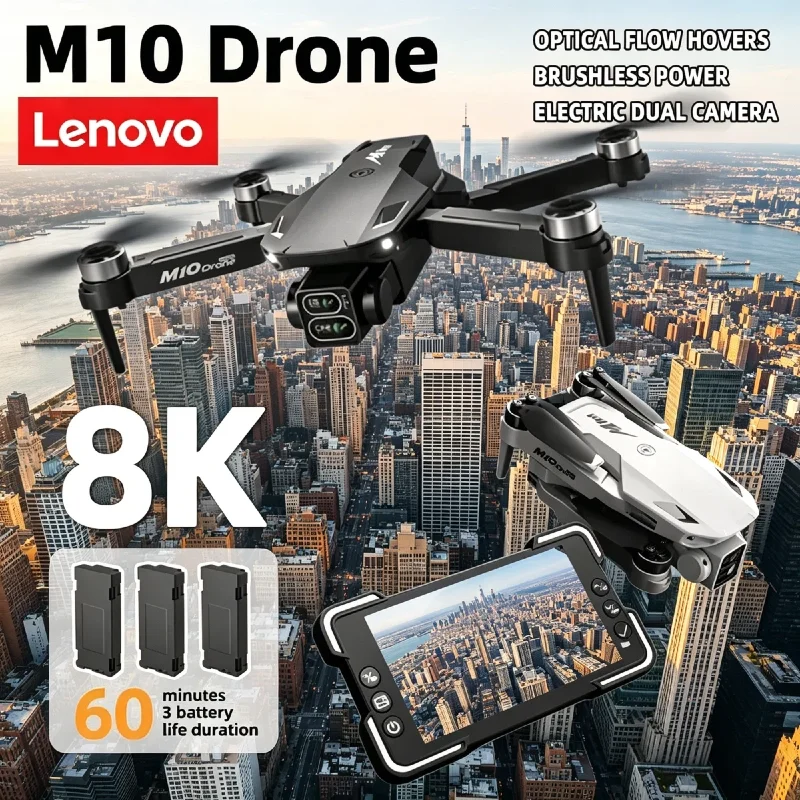 Lenovo M10 Quadcopter 8K HD Dual Camera Brushless Motor 5G WiFi FPV RC Drone With Screen Obstacle Avoidance Toy
Lenovo M10 Quadcopter 8K HD Dual Camera Brushless Motor 5G WiFi FPV RC Drone With Screen Obstacle Avoidance Toy