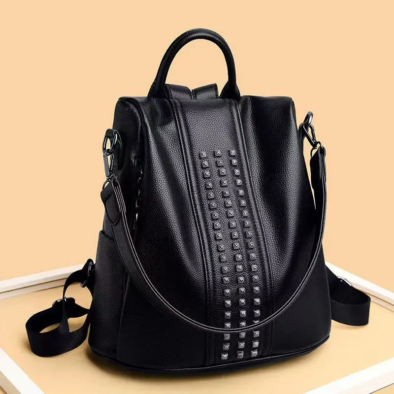 Cowhide Backpack Korean Version of Fashion Women's Leather Shoulder Bag Large Capacity Travel Backpack Student School Bag Female
Cowhide Backpack Korean Version of Fashion Women's Leather Shoulder Bag Large Capacity Travel Backpack Student School Bag Female