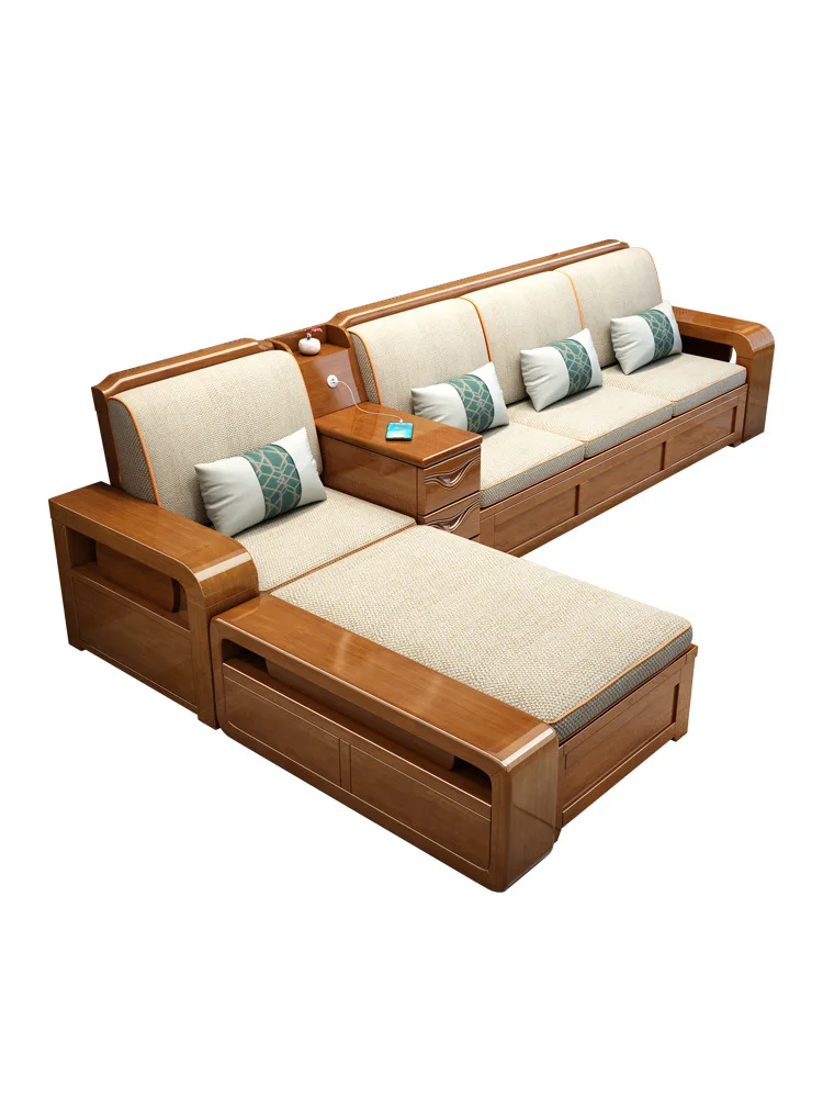 New Chinese-style all-solid wood sofa, small living room, winter and summer storage, fabric art
New Chinese-style all-solid wood sofa, small living room, winter and summer storage, fabric art