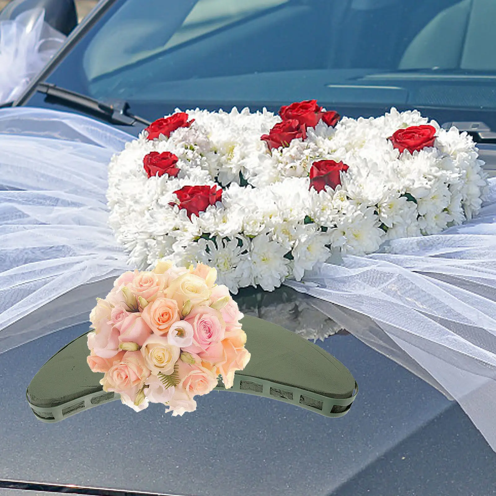 2Pcs Flower Foam Blocks Car Head Decoration Suction Cup Floral Mud Block Wedding Car Floral Foam Base for Fresh Flower
2Pcs Flower Foam Blocks Car Head Decoration Suction Cup Floral Mud Block Wedding Car Floral Foam Base for Fresh Flower