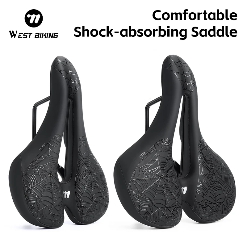WEST BIKING Bicycle Saddle Comfortable Shockproof Bike Seats MTB Road Hollow Breathable Mountain Bike Saddle Cycling Cushion
WEST BIKING Bicycle Saddle Comfortable Shockproof Bike Seats MTB Road Hollow Breathable Mountain Bike Saddle Cycling Cushion