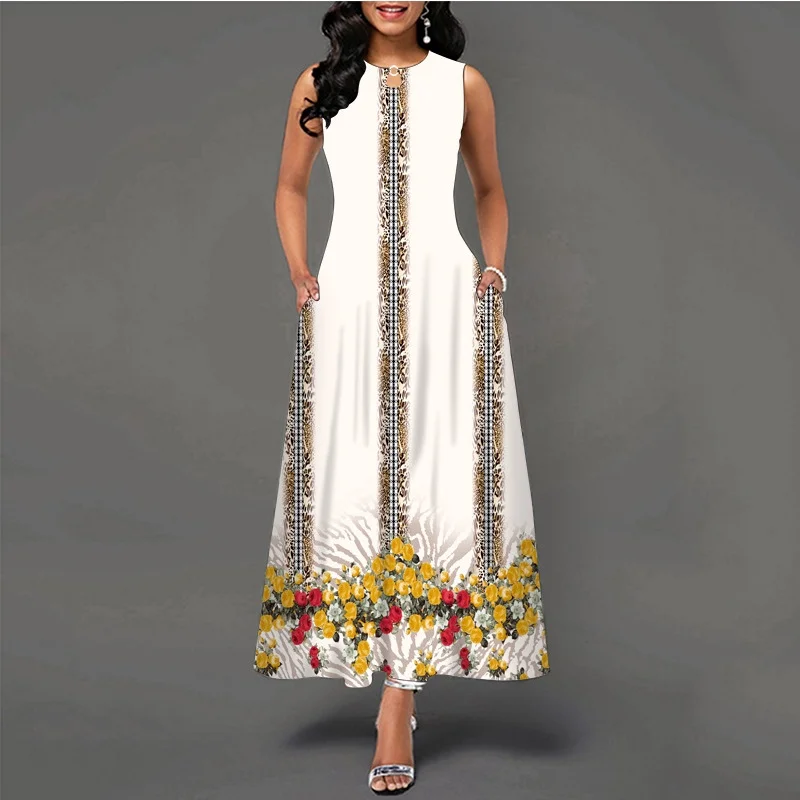 Leopard floral print Sleeveless Long Dress Women's Printed Dresses Bohemian Retro A-LINE Dresses
Leopard floral print Sleeveless Long Dress Women's Printed Dresses Bohemian Retro A-LINE Dresses