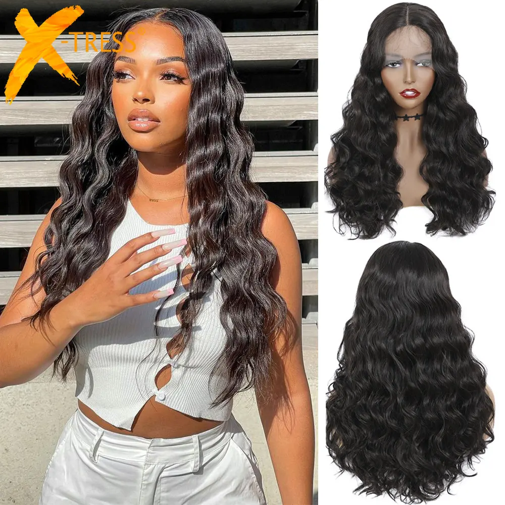 X-TRESS Long Synthetic Lace Front Wigs For Women Loose Wave Soft Hair Wig Middle Part High Temperature Fiber Hairstyle for Gifts
X-TRESS Long Synthetic Lace Front Wigs For Women Loose Wave Soft Hair Wig Middle Part High Temperature Fiber Hairstyle for Gifts