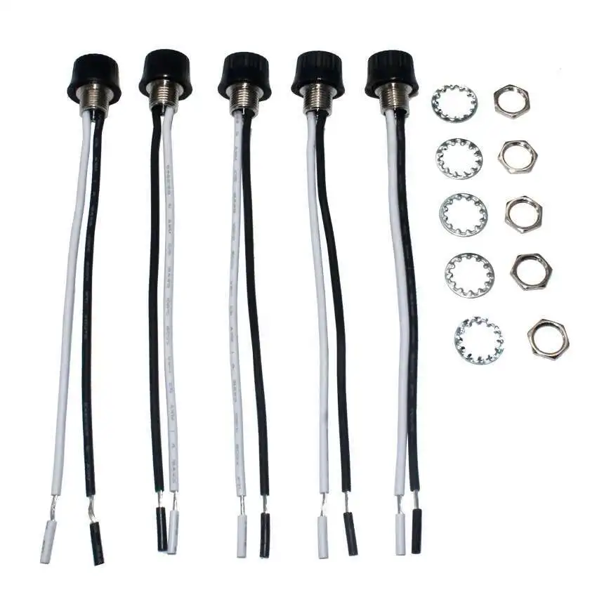 ON/OFF Rotary Stye Single Pole Canopy Switches With Two 4" 18AWG Wire .5A 250V/3A 125V/1A 125VT Black
ON/OFF Rotary Stye Single Pole Canopy Switches With Two 4" 18AWG Wire .5A 250V/3A 125V/1A 125VT Black