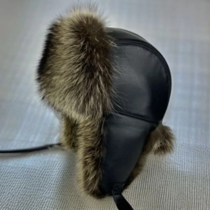 Men's warm ear-protecting hat classic leather fur
Men's warm ear-protecting hat classic leather fur