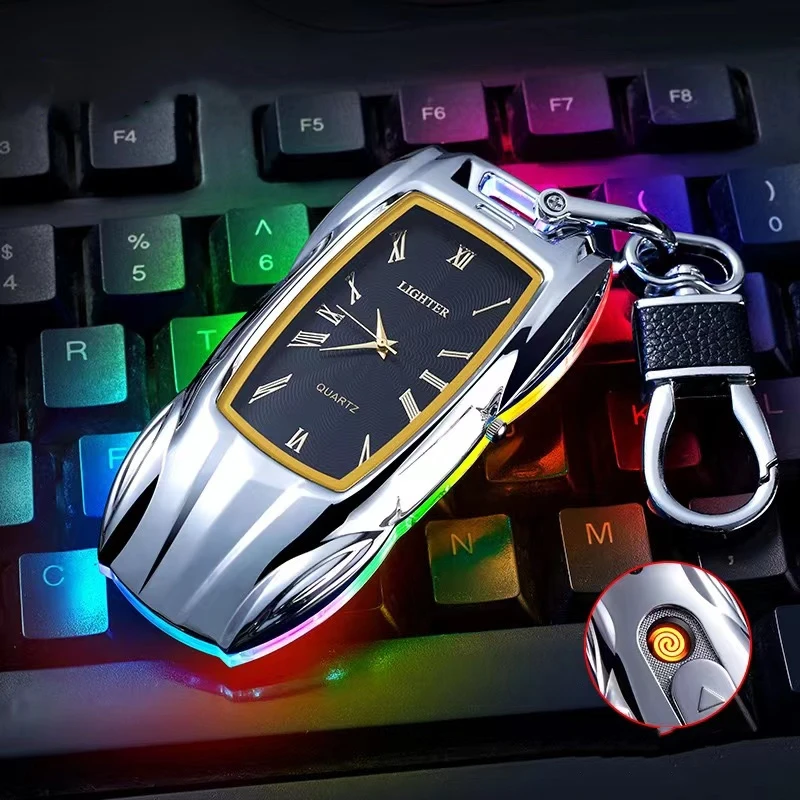 New Metal Colored Light Dial Sports Car Lighter Windproof USB Charging Portable Keychain Tungsten Wire Ignition Lighter
New Metal Colored Light Dial Sports Car Lighter Windproof USB Charging Portable Keychain Tungsten Wire Ignition Lighter