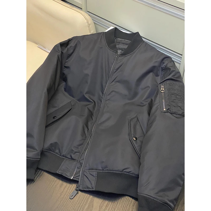 Retro American Bla ort Men's Jaet Autumn Winter Warm Cotton Baseball Sle Bomber Jaet Youth Trendy Outerwear
Retro American Bla ort Men's Jaet Autumn Winter Warm Cotton Baseball Sle Bomber Jaet Youth Trendy Outerwear