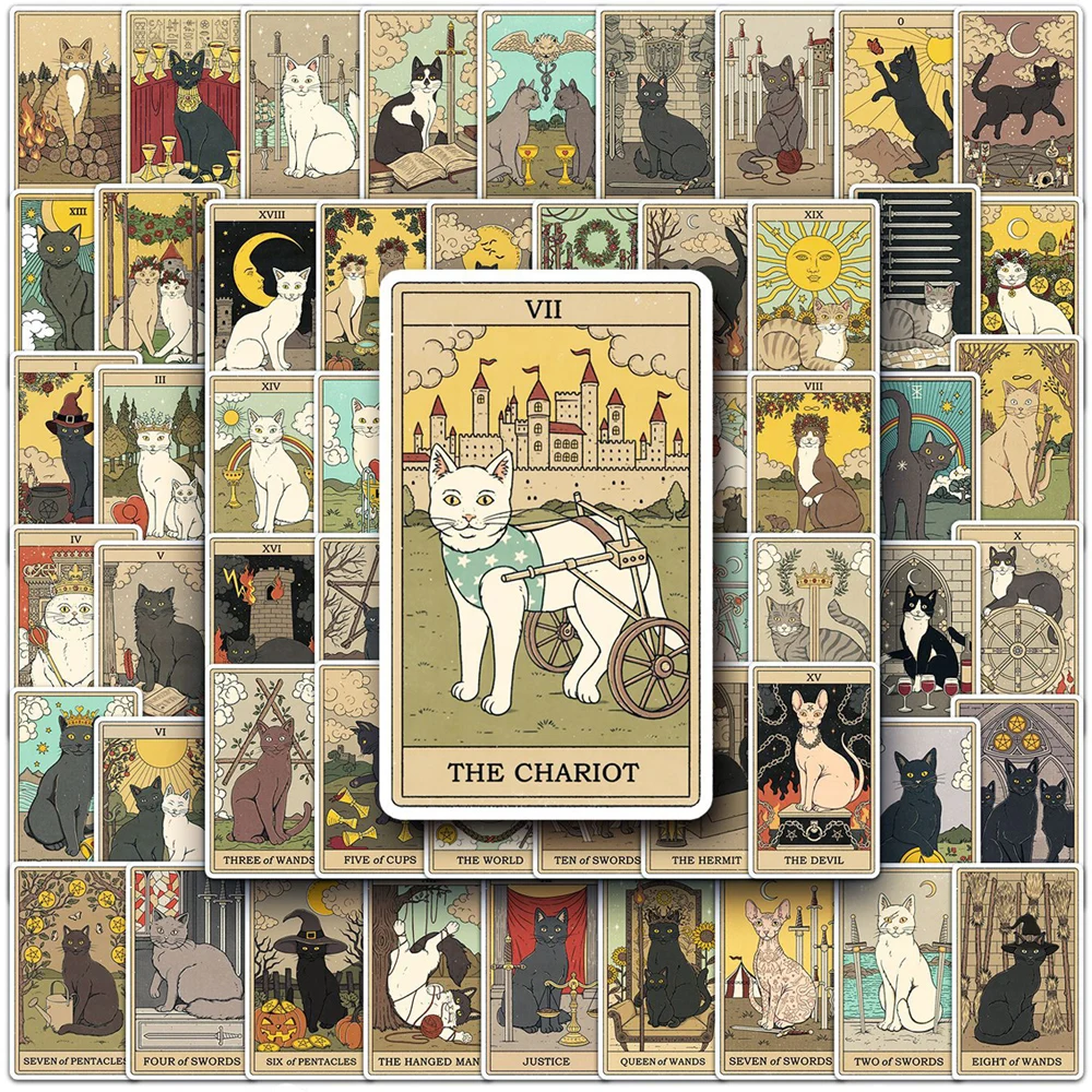 10/30/62pcs Myatical Cats Tarot Graffiti Stickers Decal Kid Toy DIY Laptop Skateboard Luggage Phone Car Cool Waterproof Sticker
10/30/62pcs Myatical Cats Tarot Graffiti Stickers Decal Kid Toy DIY Laptop Skateboard Luggage Phone Car Cool Waterproof Sticker