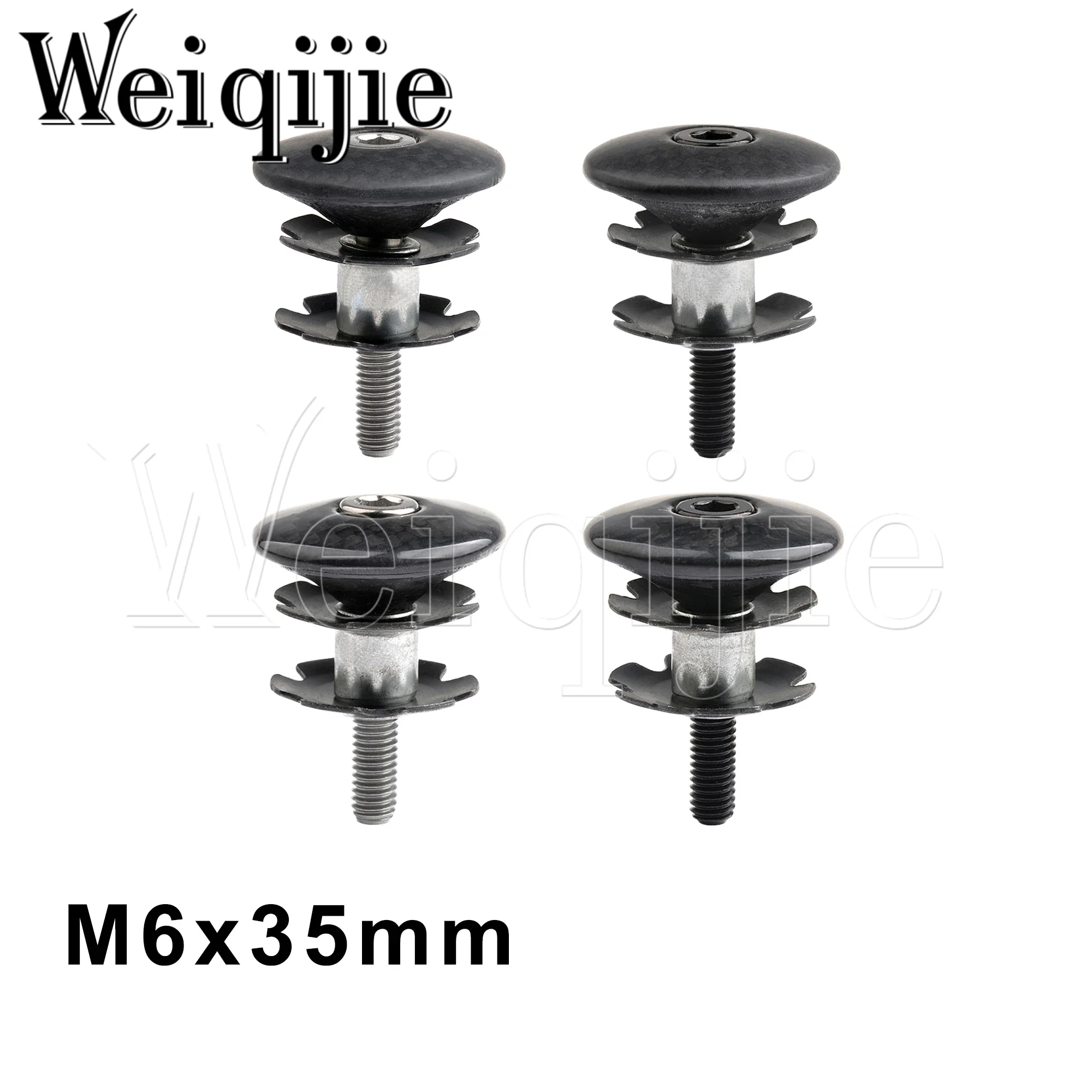 Weiqijie Bicycle Titanium M6x35 Bolt with Top Caps Carbon Fiber Headset Star Nut for Fork 1-1/8 Inch
Weiqijie Bicycle Titanium M6x35 Bolt with Top Caps Carbon Fiber Headset Star Nut for Fork 1-1/8 Inch