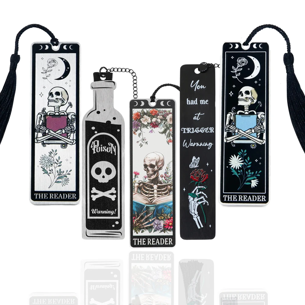 Halloween Horror Skeleton BookmarksTHE READER Book Marks Page Markers for Reading Stationery Gift for Bookworms & Halloween Fans
Halloween Horror Skeleton BookmarksTHE READER Book Marks Page Markers for Reading Stationery Gift for Bookworms & Halloween Fans