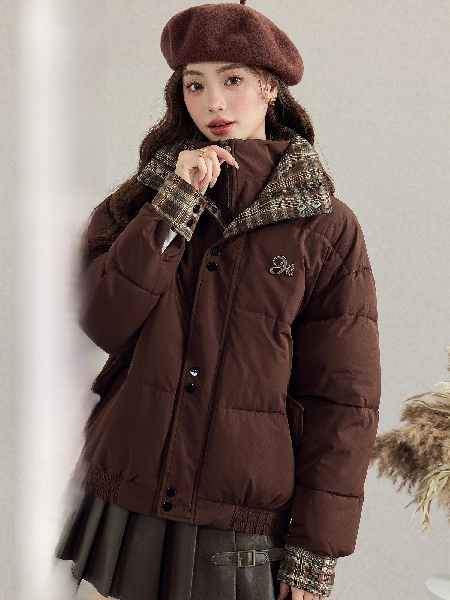 Women's Plaid Color Blo Cotton Jaet Loose Fit Thiened down Outerwear Autumn Winter American Sle ort Top
Women's Plaid Color Blo Cotton Jaet Loose Fit Thiened down Outerwear Autumn Winter American Sle ort Top