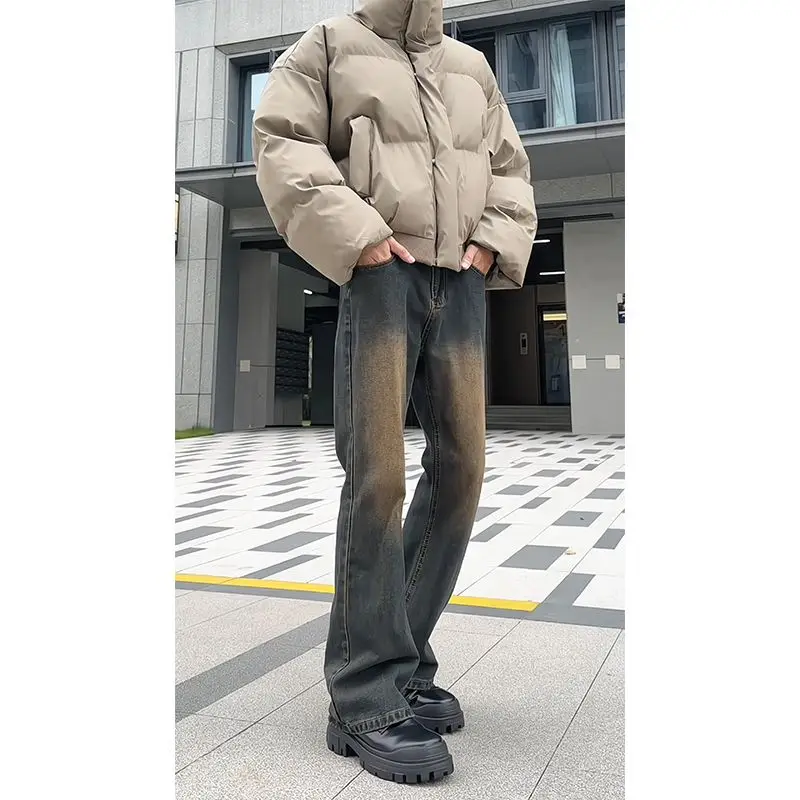 Rust-Colored Men's Straight Leg Jeans Extended Length High Waist Slim Fit Tall Size Bootcut Pants American High Street Vibe
Rust-Colored Men's Straight Leg Jeans Extended Length High Waist Slim Fit Tall Size Bootcut Pants American High Street Vibe