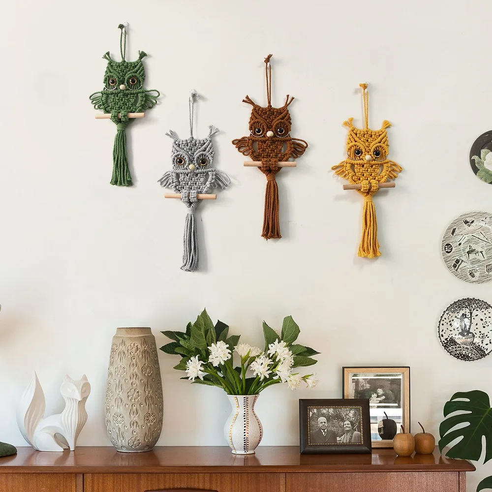 New Nordic Style Owl Pendant Hand-woven Tapestry Bohemian Home Decoration Children's Room Wall Decoration Wall Tapestry dropship
New Nordic Style Owl Pendant Hand-woven Tapestry Bohemian Home Decoration Children's Room Wall Decoration Wall Tapestry dropship