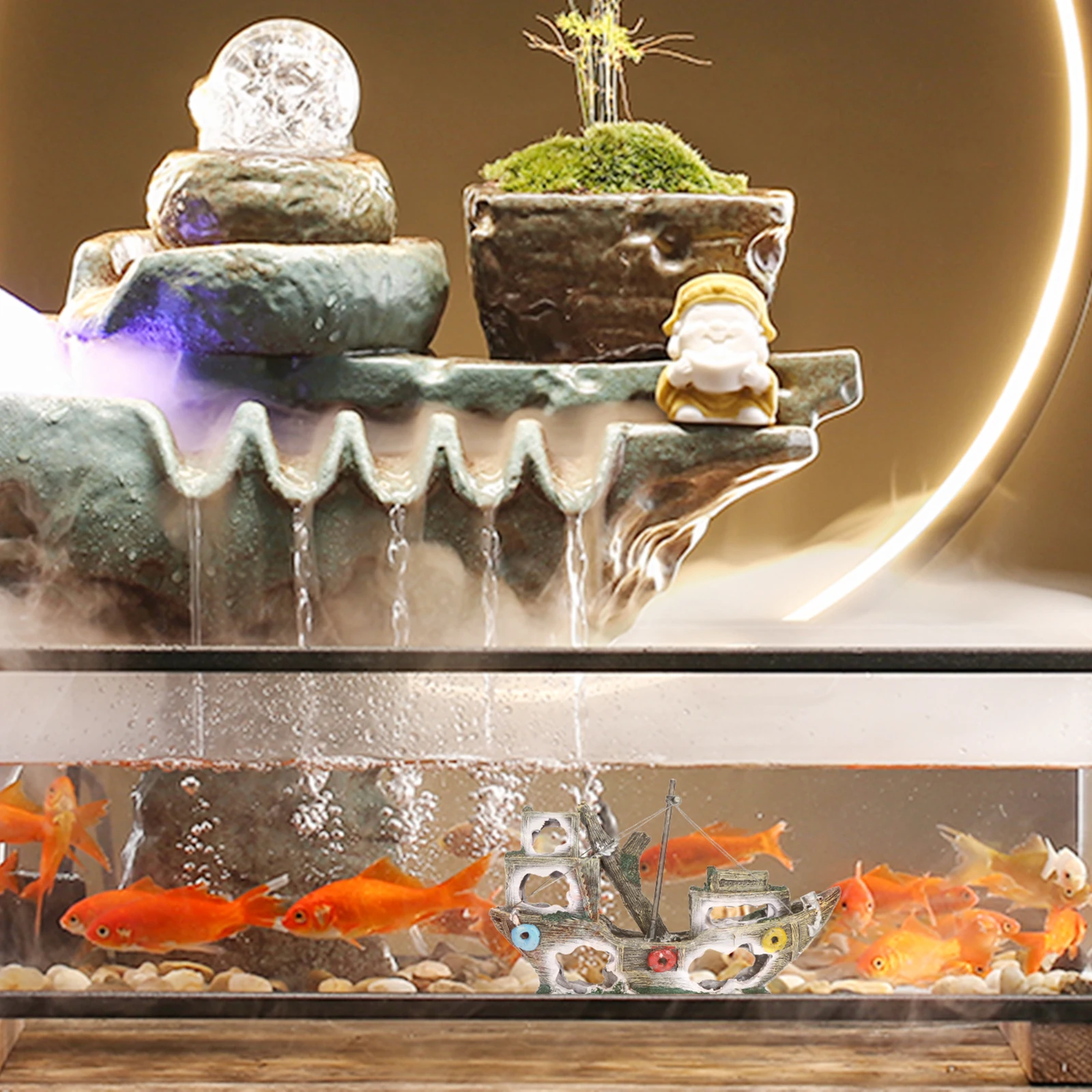 Resin Sunken Ship Adornment Fish Tank Underwater Decor Aquarium L scape Wreck nament Lifelike Details Practical Creative Pet
Resin Sunken Ship Adornment Fish Tank Underwater Decor Aquarium L scape Wreck nament Lifelike Details Practical Creative Pet