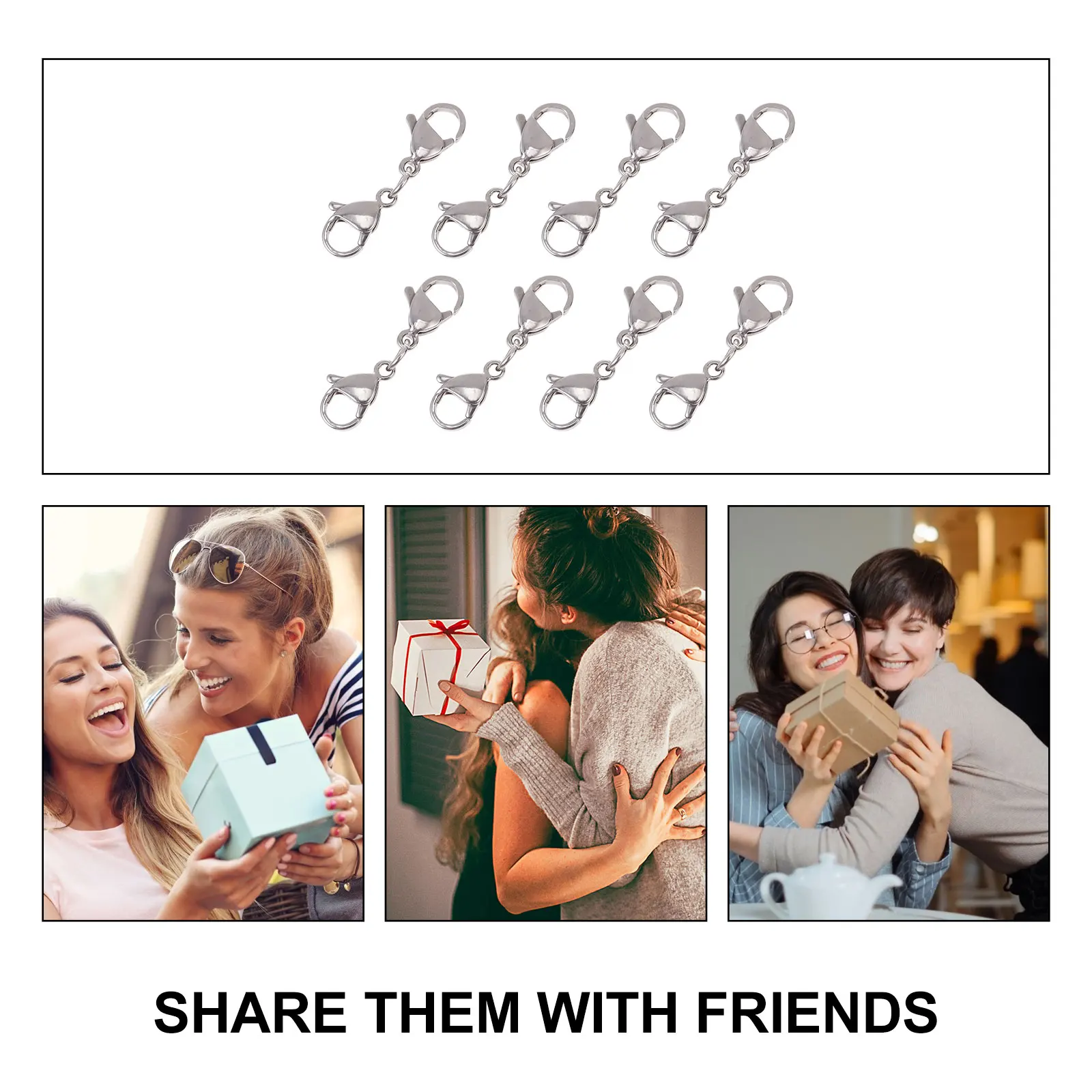 10pcs Stainless Steel Lobster Clasps Small Claw Buckles Necklace Bracelet Extension Chains DIY Jewelry Supplies Connectors
10pcs Stainless Steel Lobster Clasps Small Claw Buckles Necklace Bracelet Extension Chains DIY Jewelry Supplies Connectors