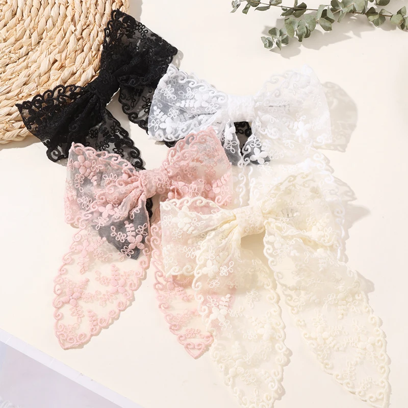 Sweet Solid Color Mesh Bowknot Hairpin For Women Girls Elegant Lace Embroidery Barrettes Exquisite Hair Accessories Gifts
Sweet Solid Color Mesh Bowknot Hairpin For Women Girls Elegant Lace Embroidery Barrettes Exquisite Hair Accessories Gifts